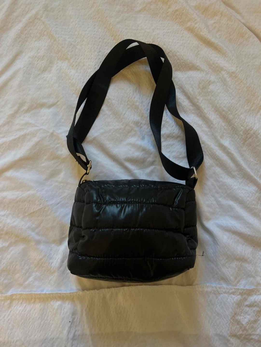 Black Puffer Crossbody Bag