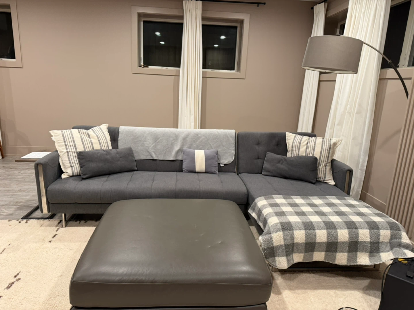 Gray Sectional Sofa/ Futon beds - photo 2