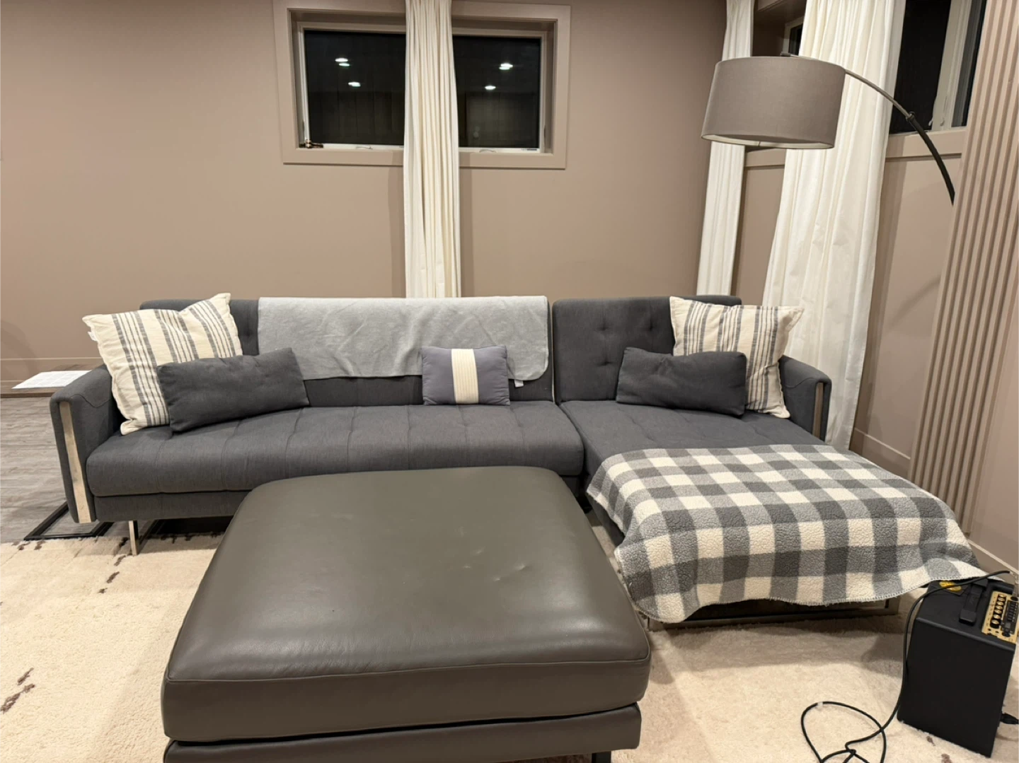 Gray Sectional Sofa/ Futon beds - photo 3