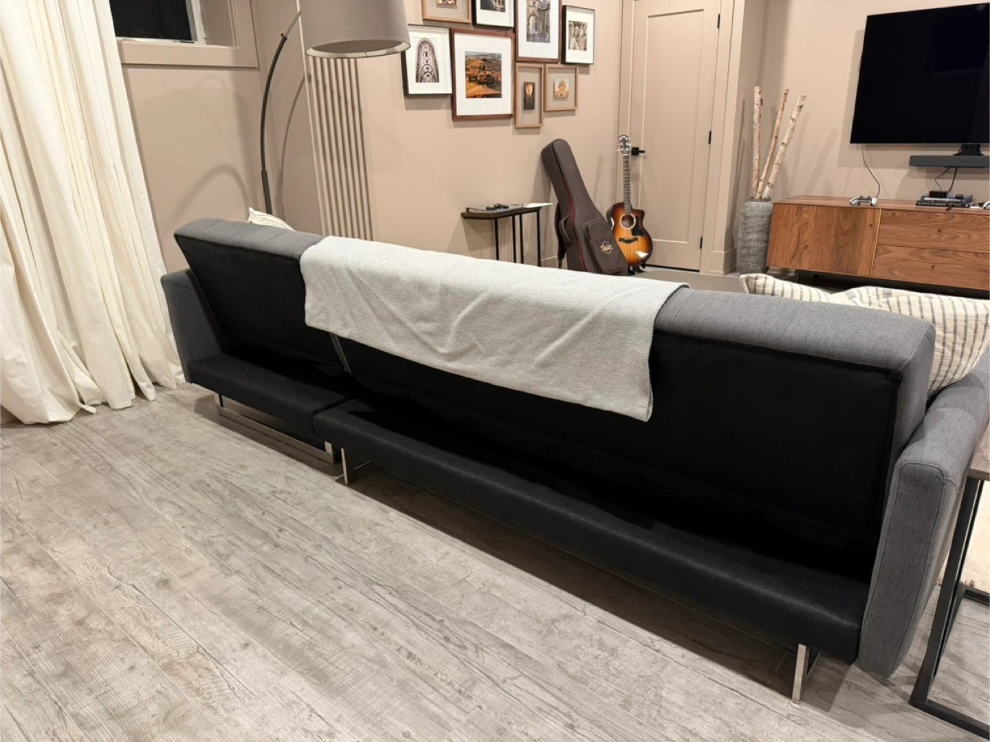 Gray Sectional Sofa/ Futon beds - photo 5
