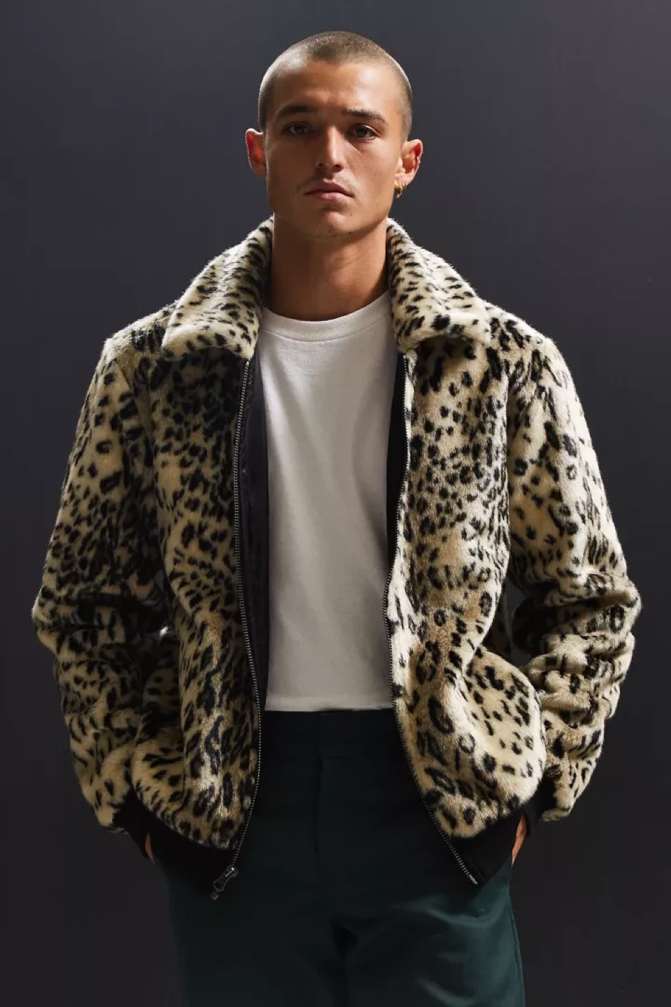 Urban Outfitters Leopard Print Faux Fur Bomber Jacket - photo 2