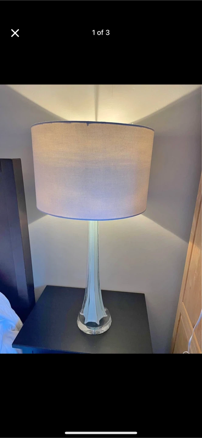 Table Lamp with White Drum Shade - photo 2