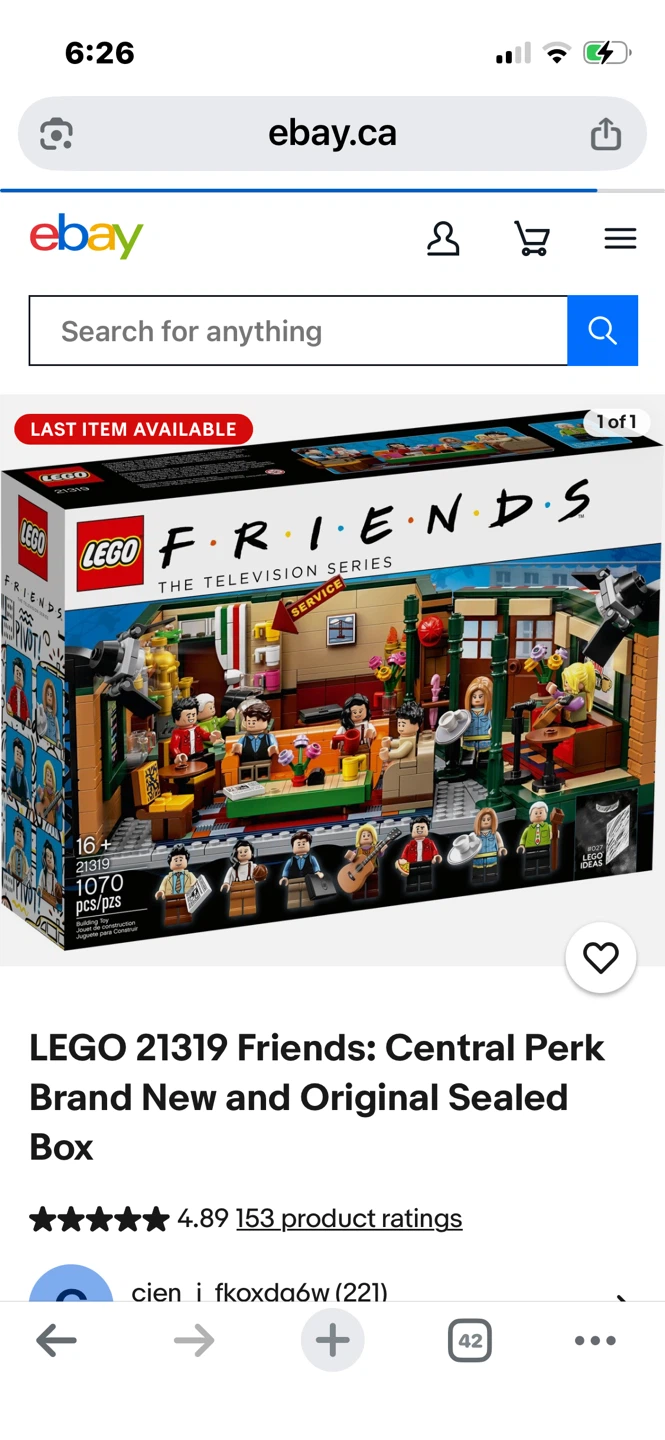 LEGO 21319 Friends Central Perk*pls read desc Set