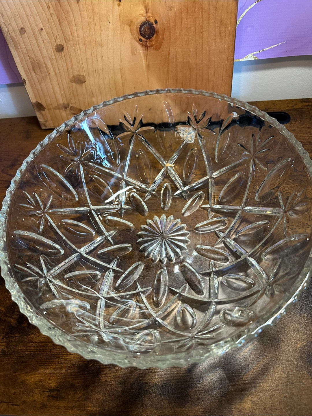 Large Crystal Serving Bowl