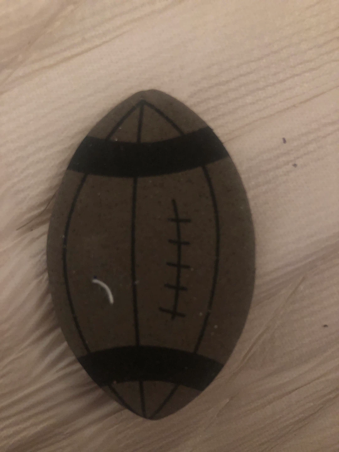 Hand-Painted Football Rock