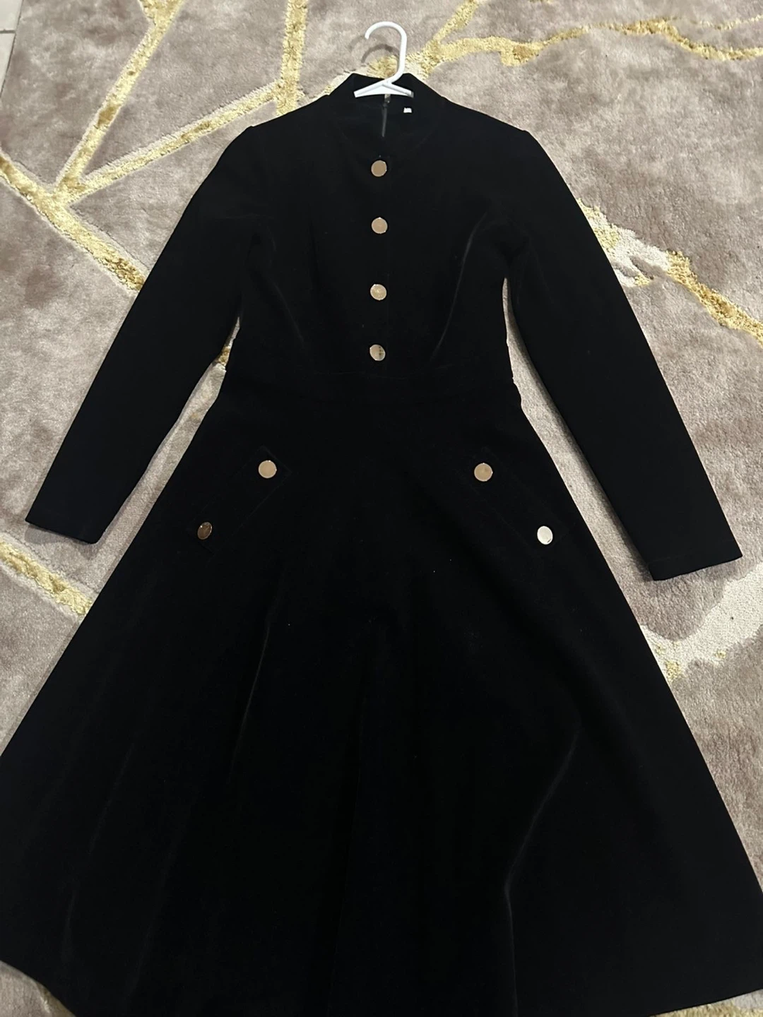 Black Velvet Lace Dress