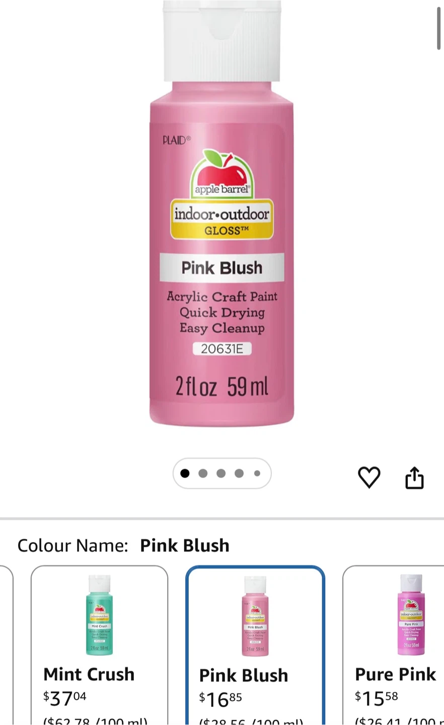 Apple Barrel Acrylic Craft Paint - Pink Blush