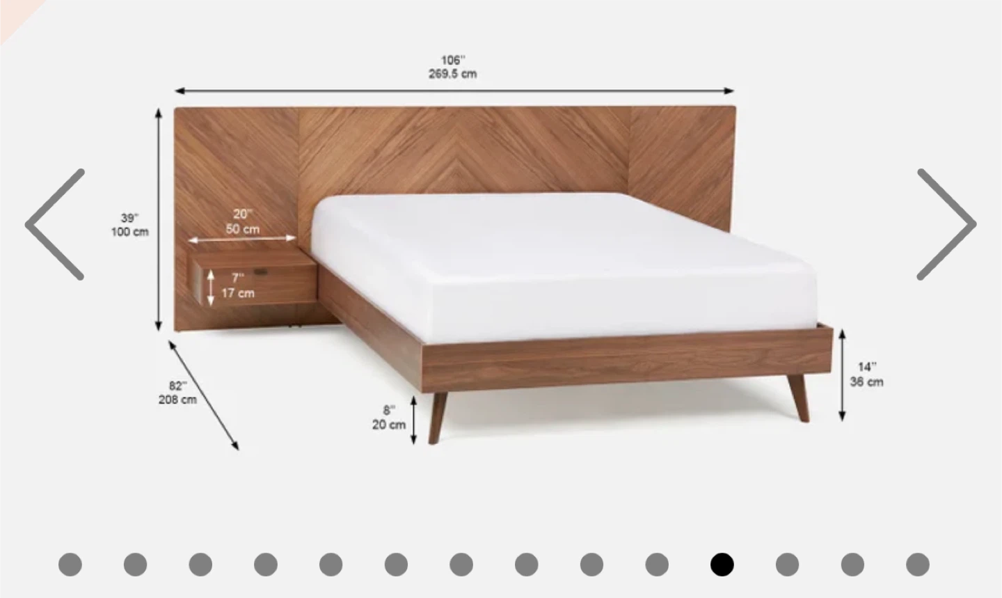Queen Bed Frame attached to Nightstand $400 / Dresser $300
