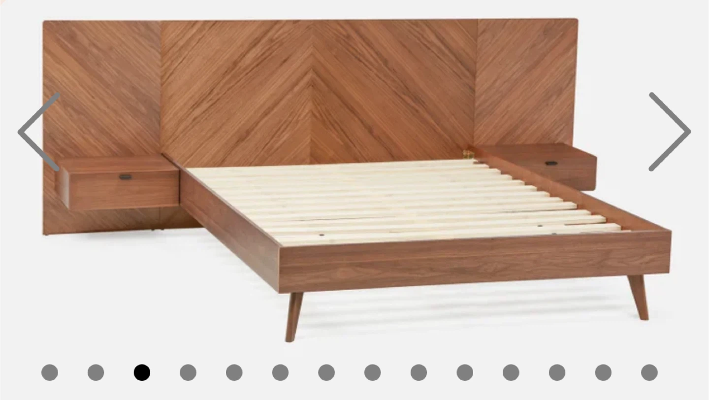 Queen Bed Frame attached to Nightstand $400 / Dresser $300 - photo 5