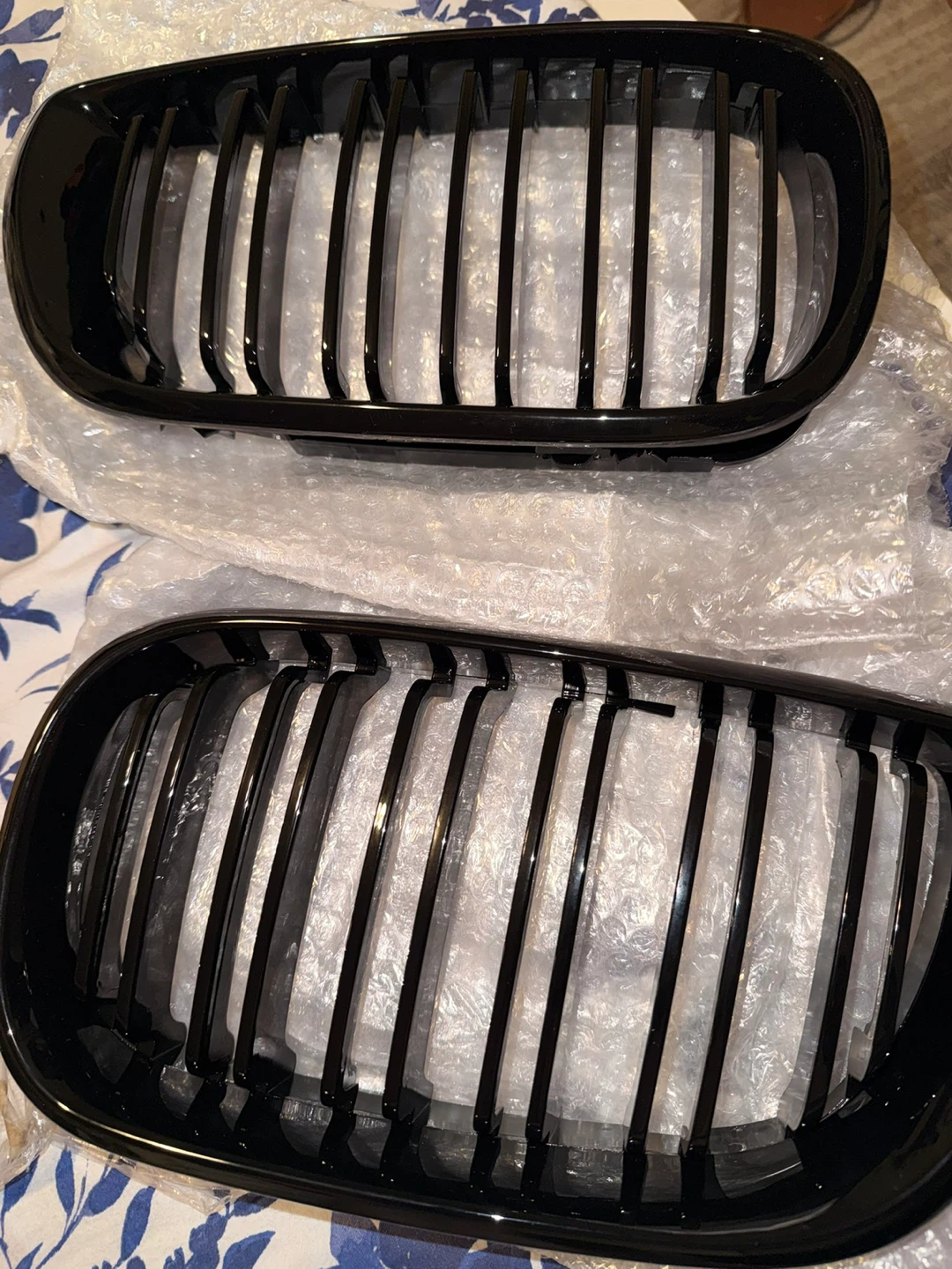 Gloss Black Kidney Grilles for BMW 2006-2012 - photo 2