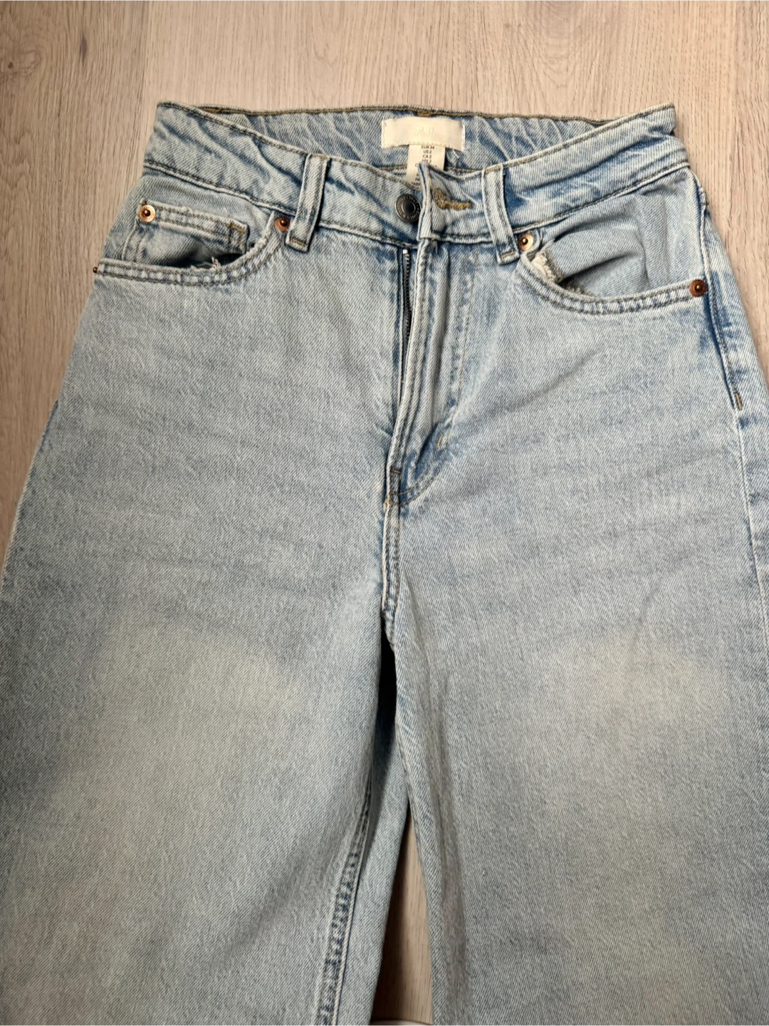 H&M Light Wash Wide Leg Jeans