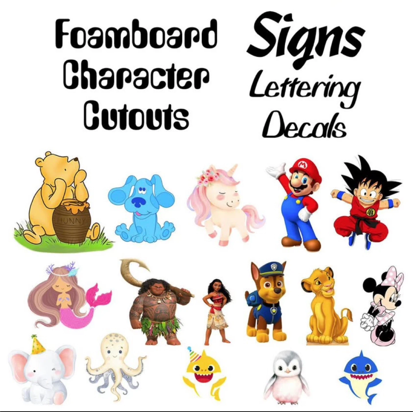 Foamboard Character Cutout