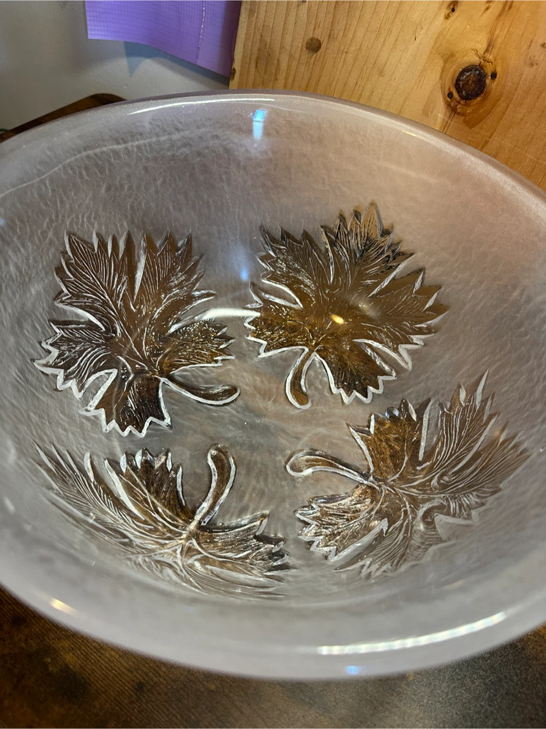 Frosted Crystal Bowl