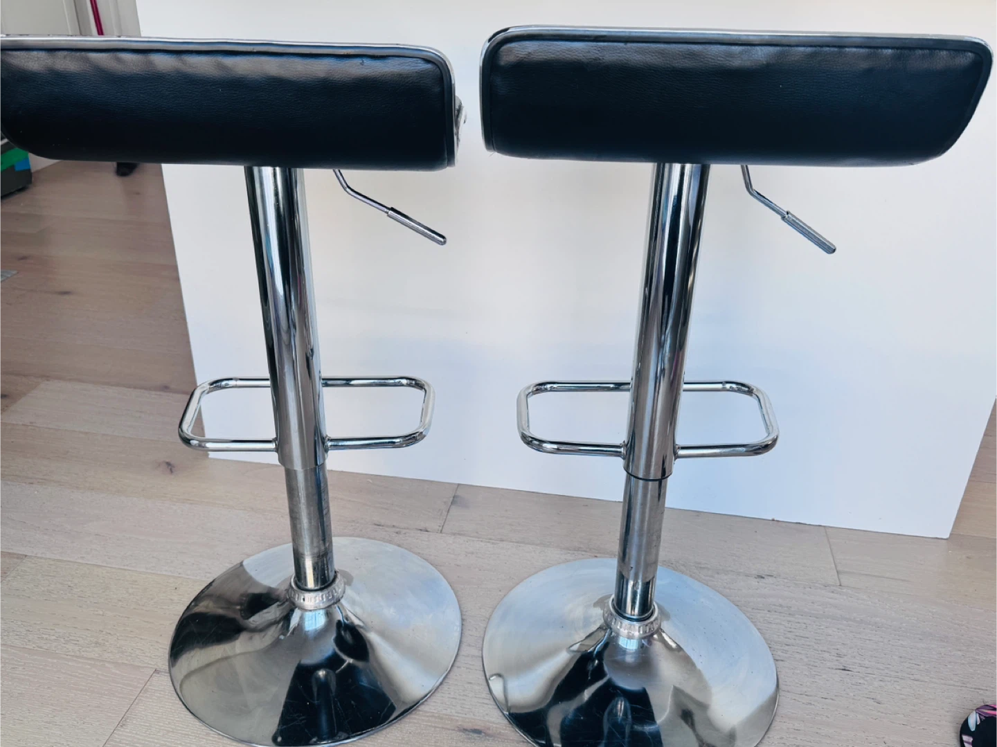 Pair of Black Bar Stools - photo 4