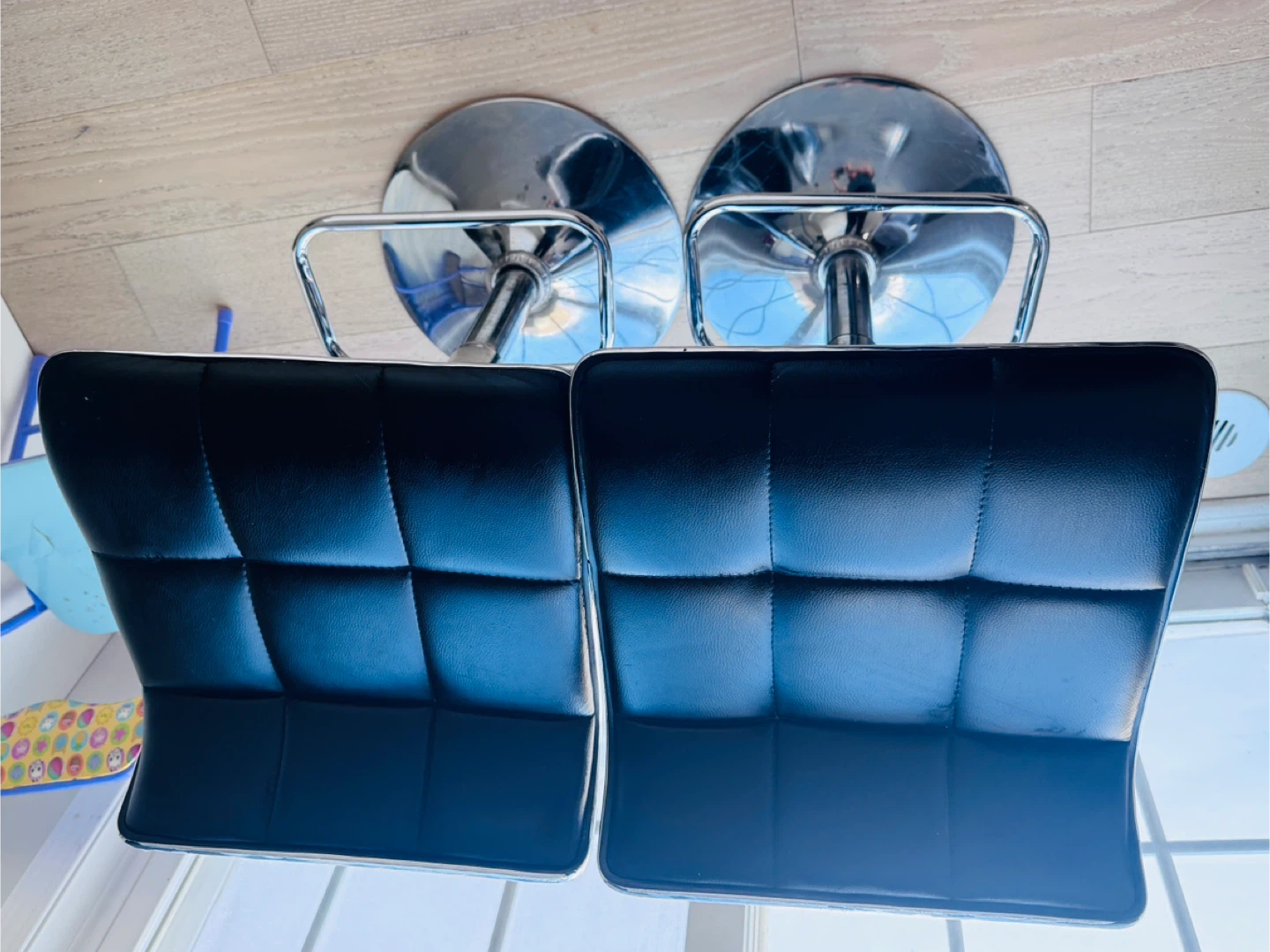 Pair of Black Bar Stools - photo 2