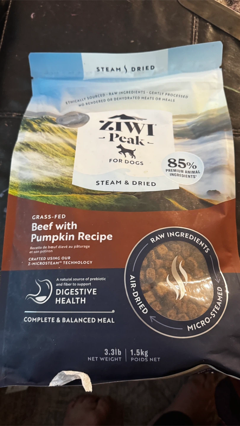 Ziwipeak Air-Dried Beef with Pumpkin Dog Food 3.3lb