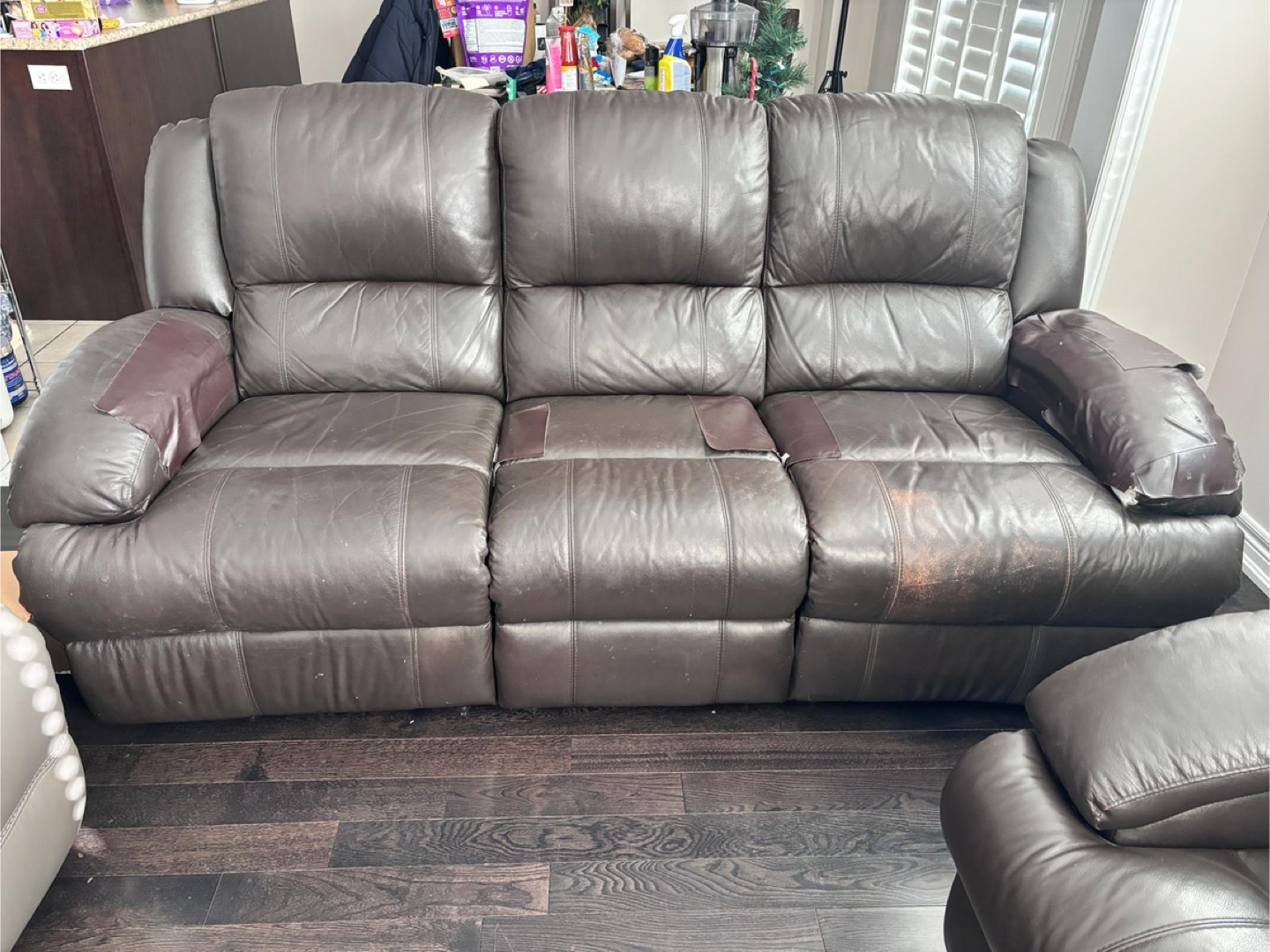 Brown Leather Sofa Recliner