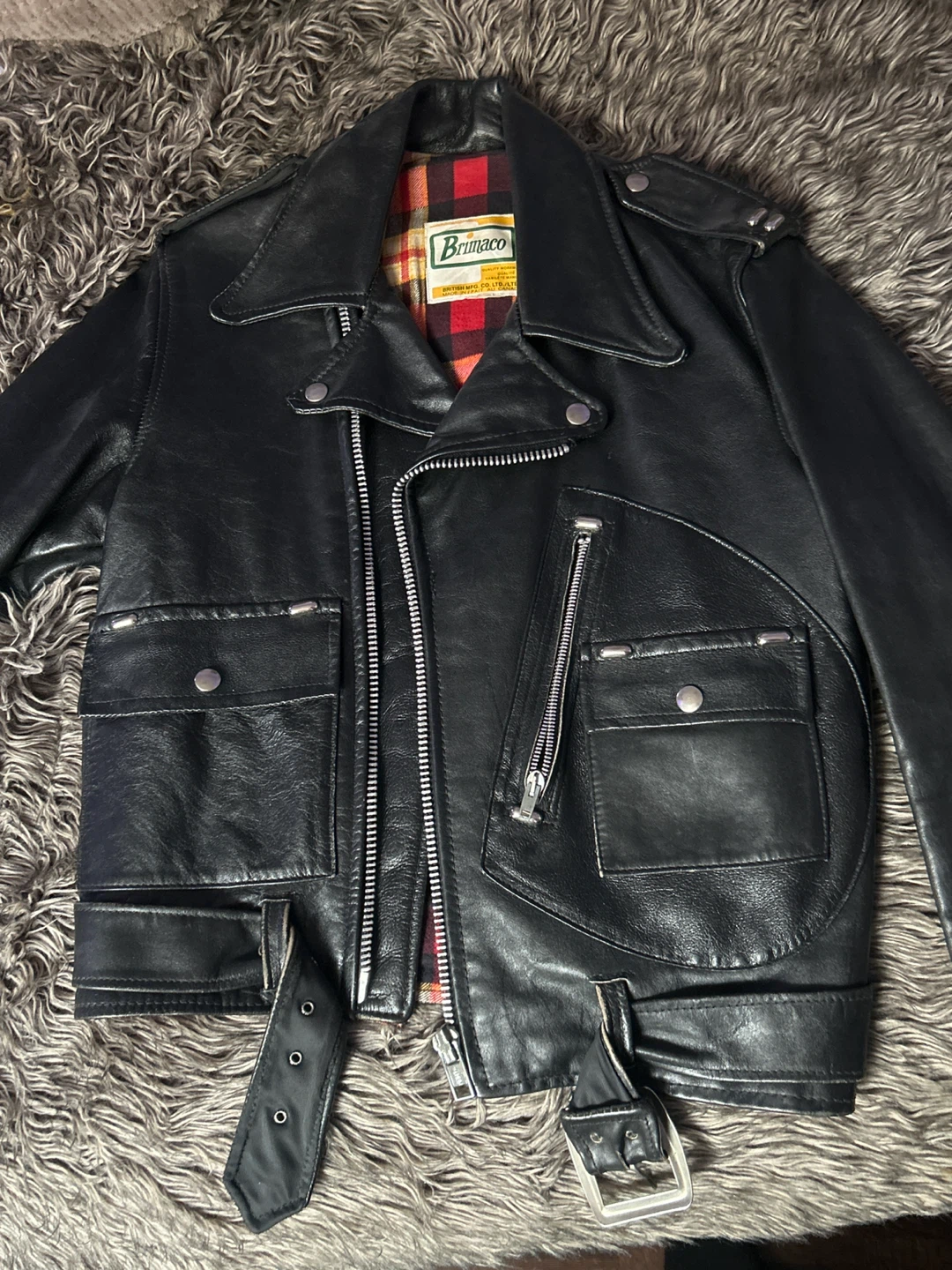 Vintage 1960’s Rare Brimaco D Pocket Leather Jacket