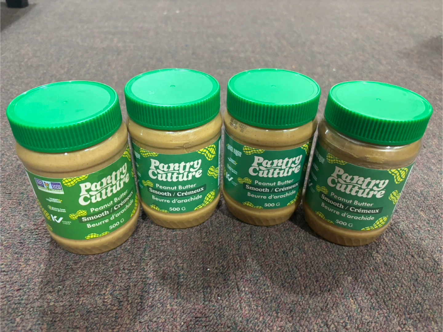 Pantry Culture Smooth Peanut Butter - 4 x 500g Jars