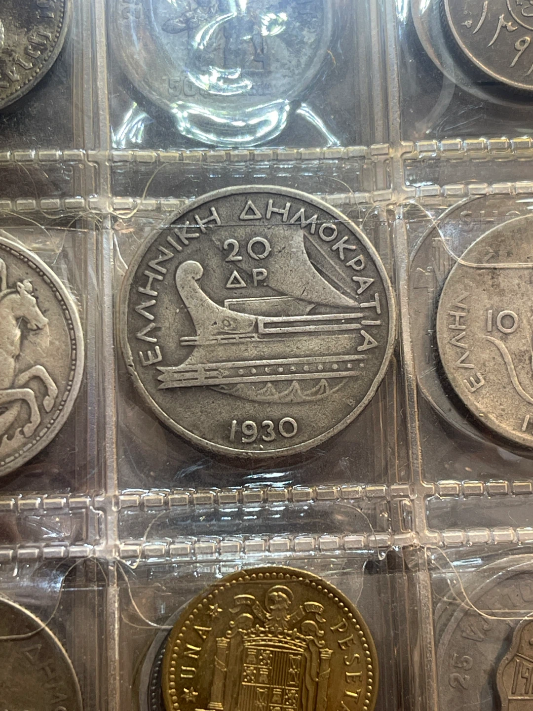 1930 Greek 20 Drachmas Coin - photo 2