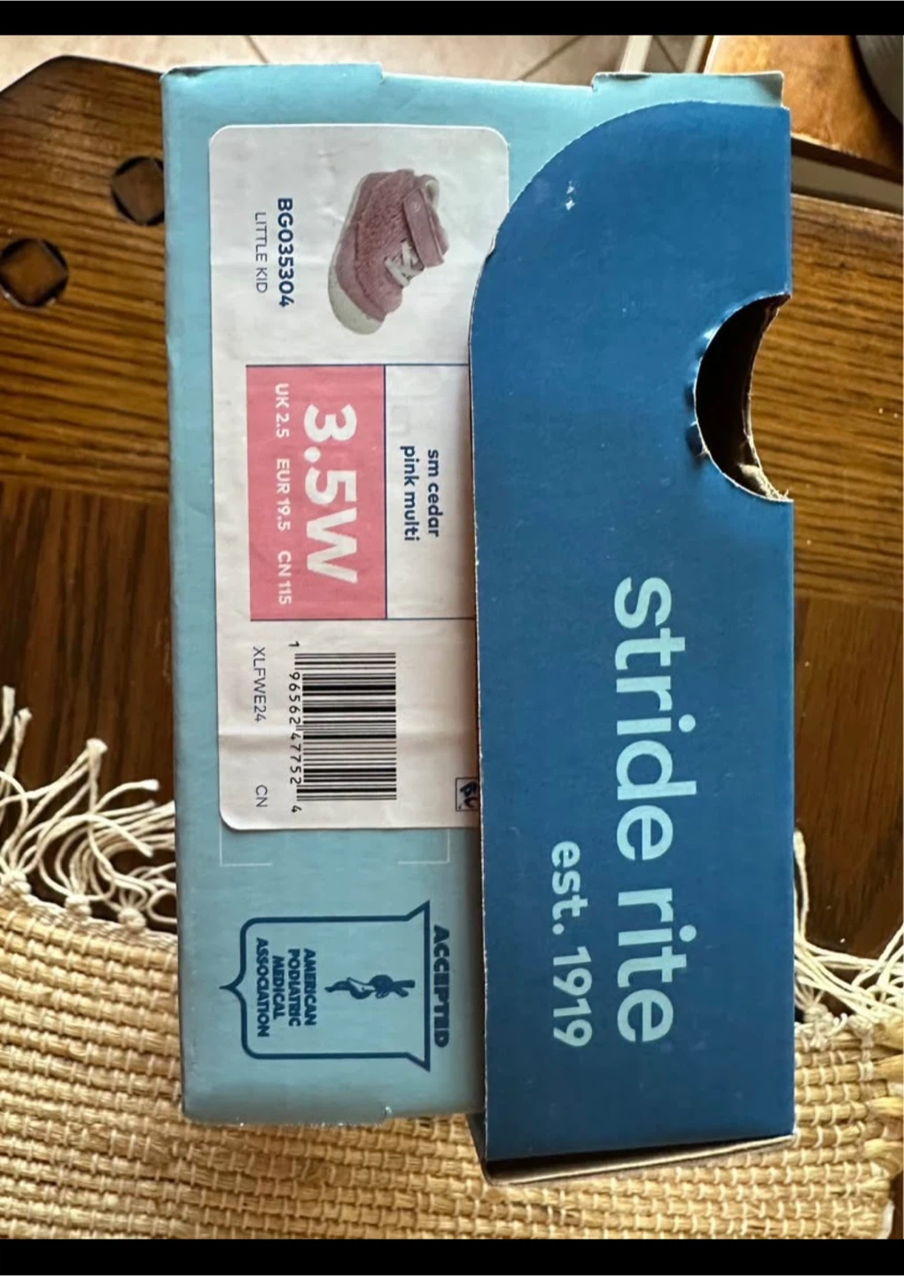 Stride Rite Pink Multi "SM Cedar" Little Kid's Shoes Size 3.5W