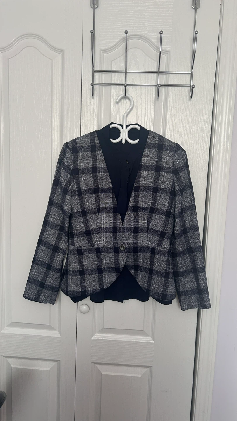 F-R-N Plaid Blazer Jacket - Size M