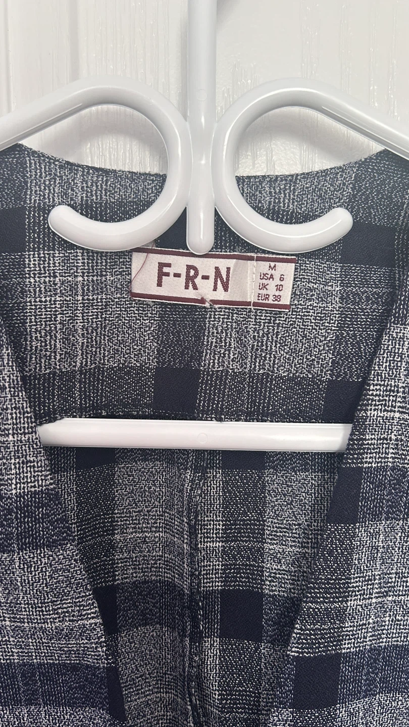 F-R-N Plaid Blazer Jacket - Size M - photo 4