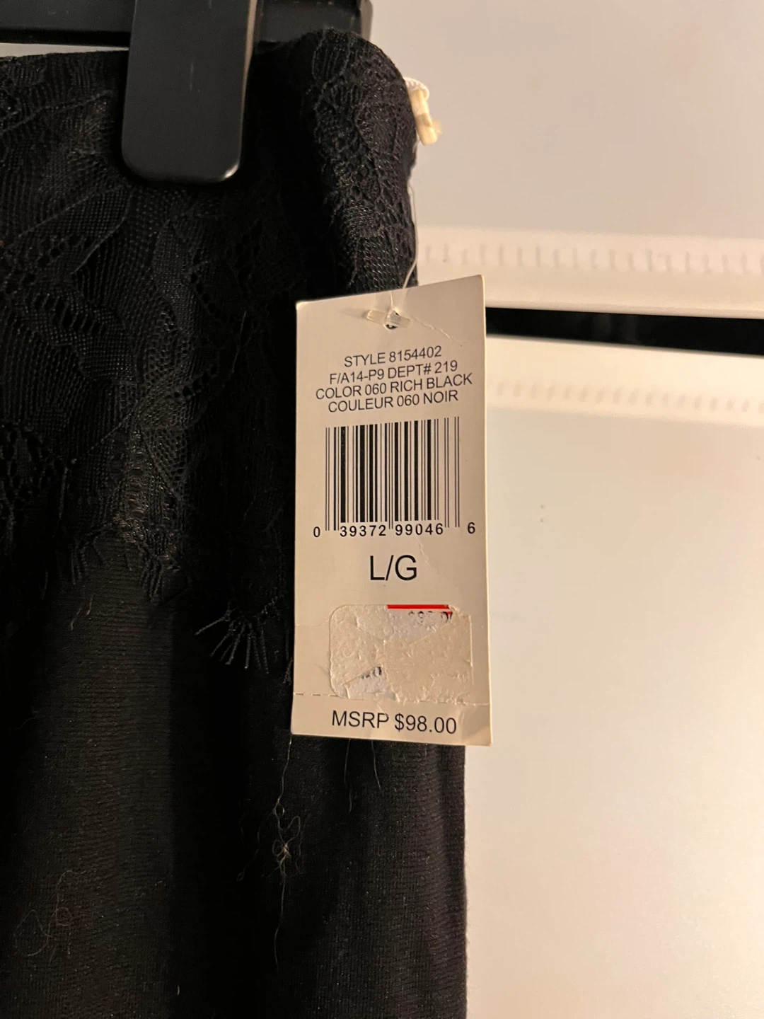 Black Lace Detail Pencil Skirt L/G - photo 3