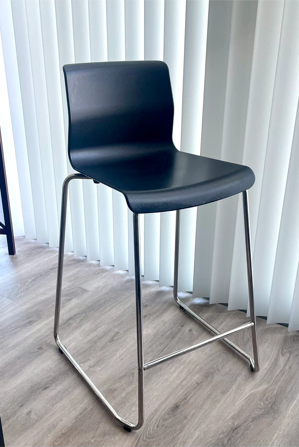 3 IKEA Bar Stools with Chrome Legs - photo 2