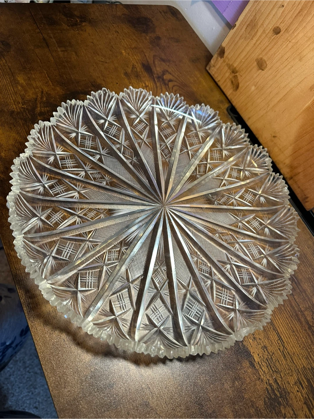 Vintage Crystal Serving Dish