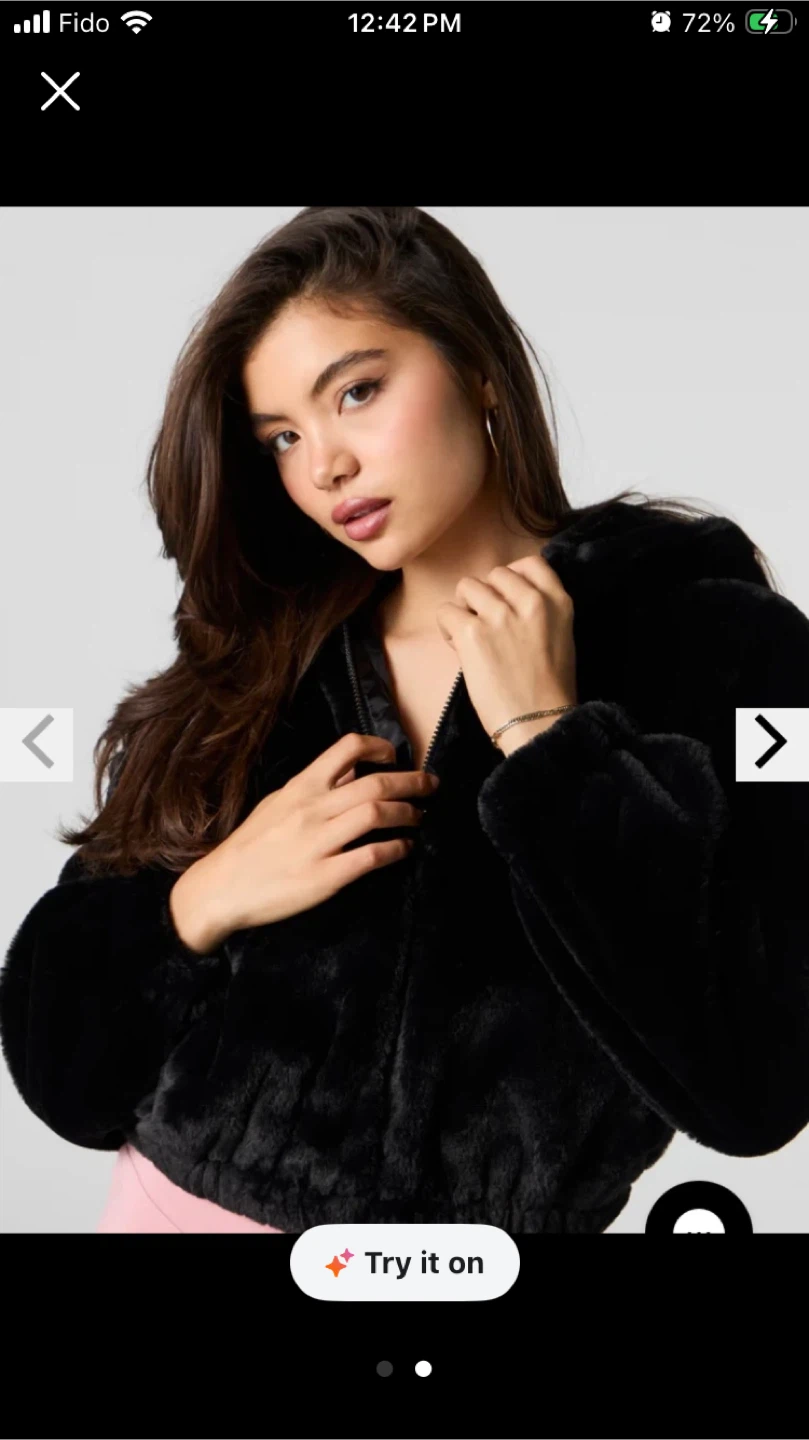 Black Faux Fur Hooded Jacket - photo 2