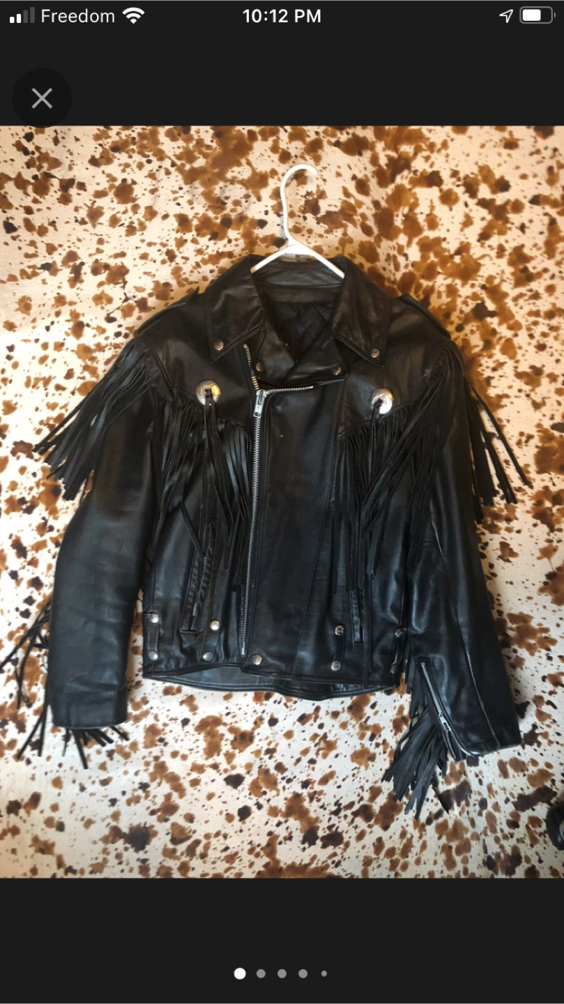 Golden Crown By Bristol Leather Fringe Jacket
