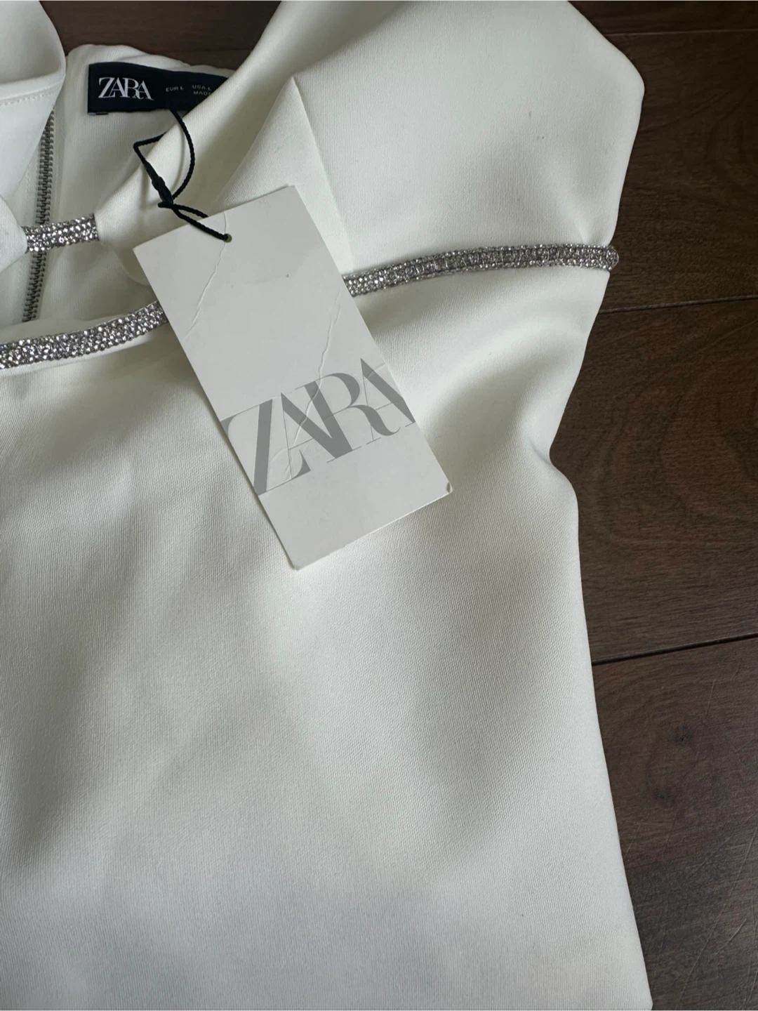 Zara White Embellished Cami Top - photo 5