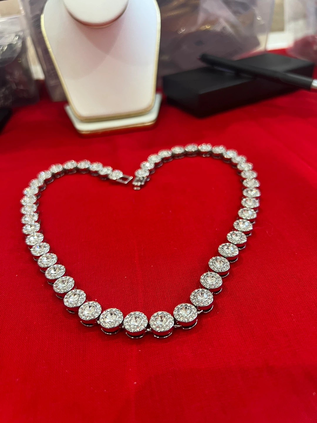 Sparkling Crystal Tennis Necklace