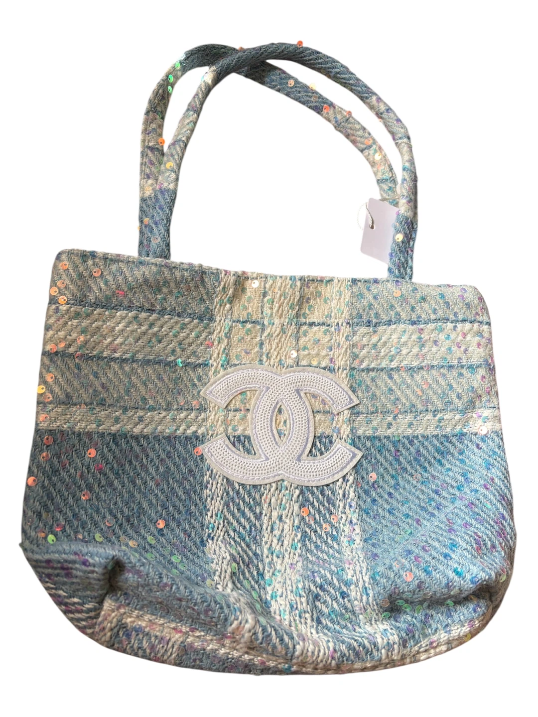 Chanel Tweed Sequin Tote Bag