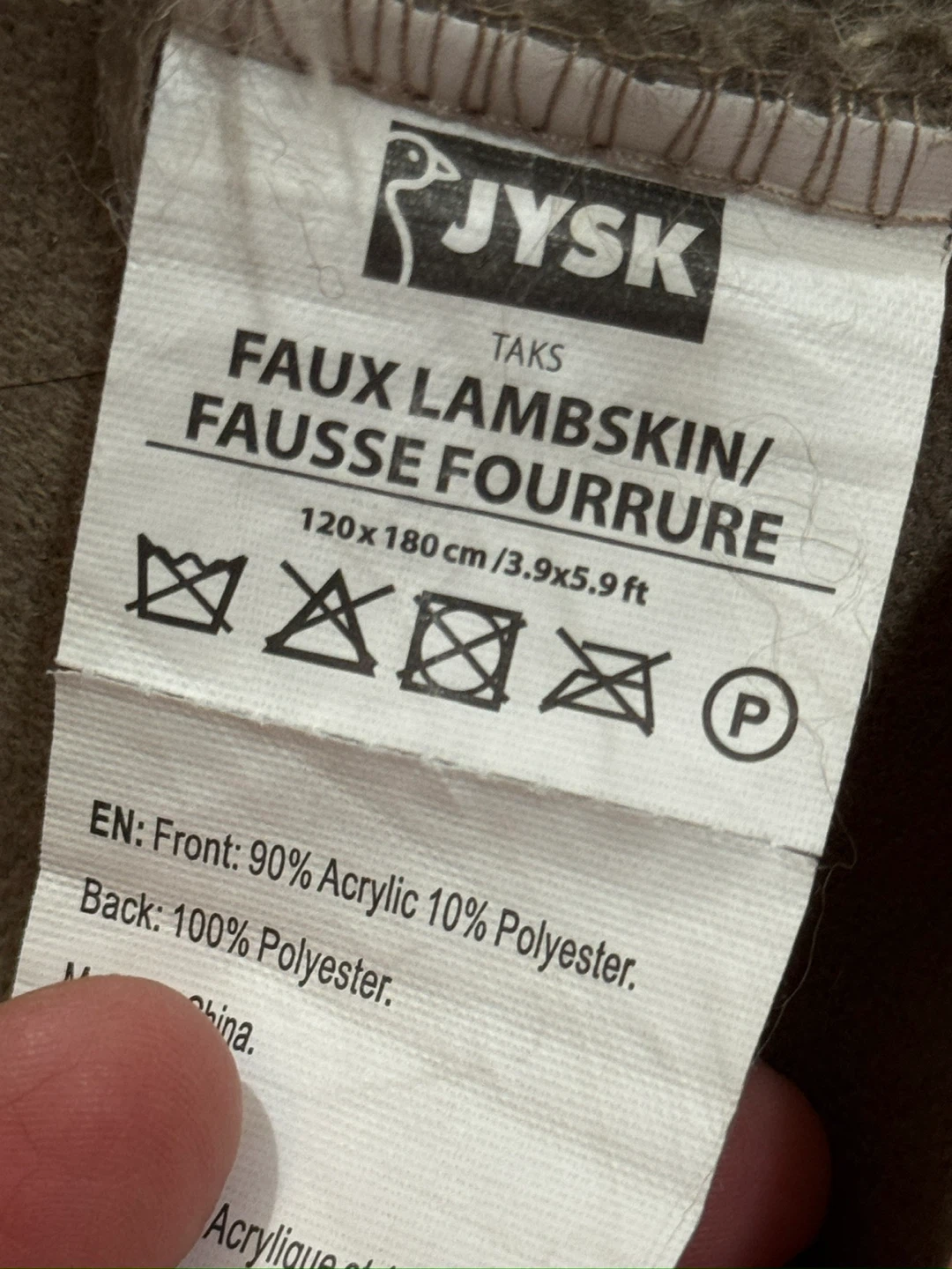JYSK Faux Lambskin Rug 60x90cm - photo 3
