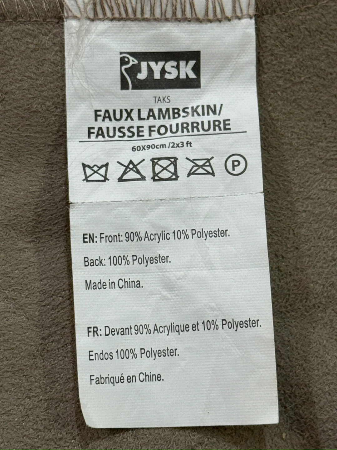 JYSK Faux Lambskin Rug 60x90cm - photo 5