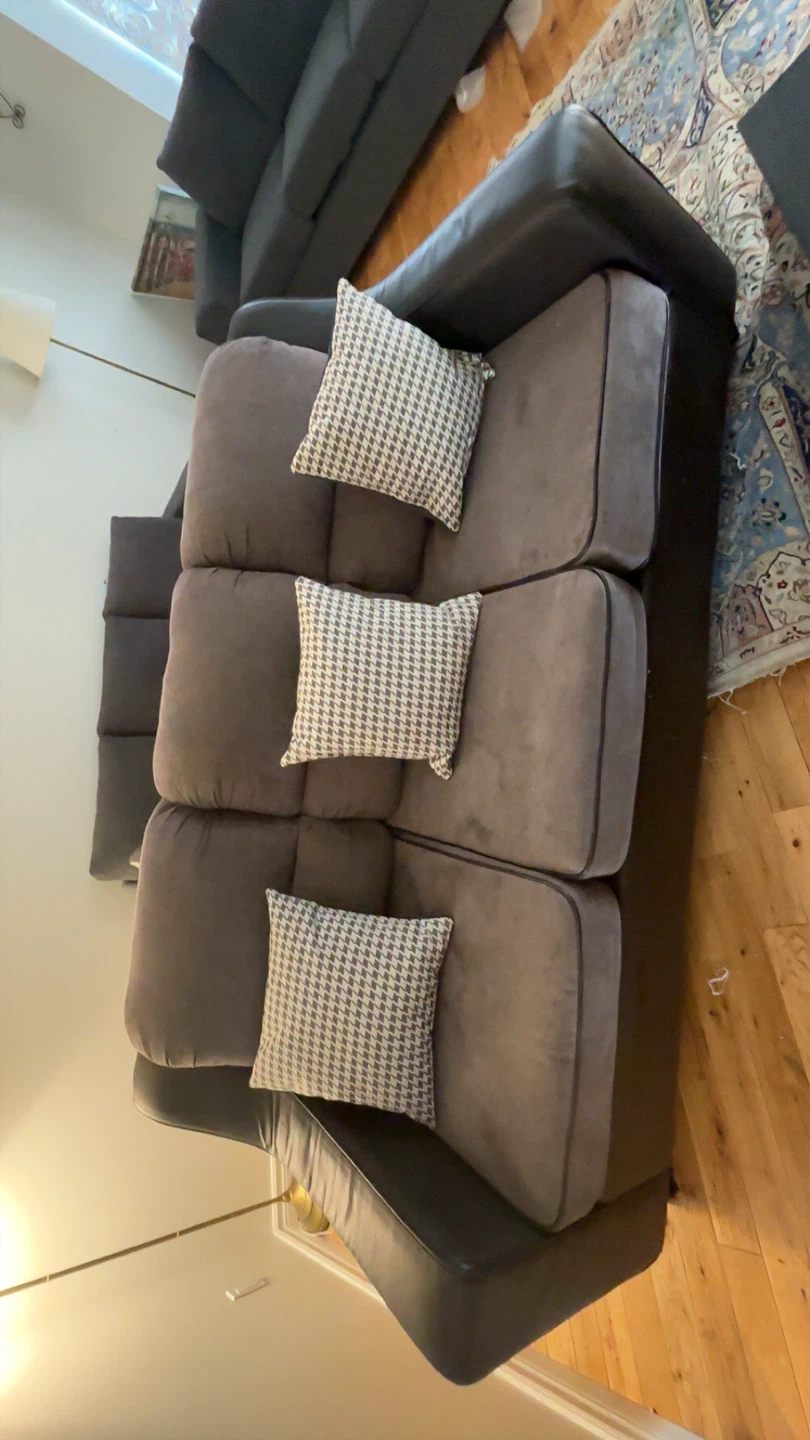 Brown & Grey Sectional Sofa