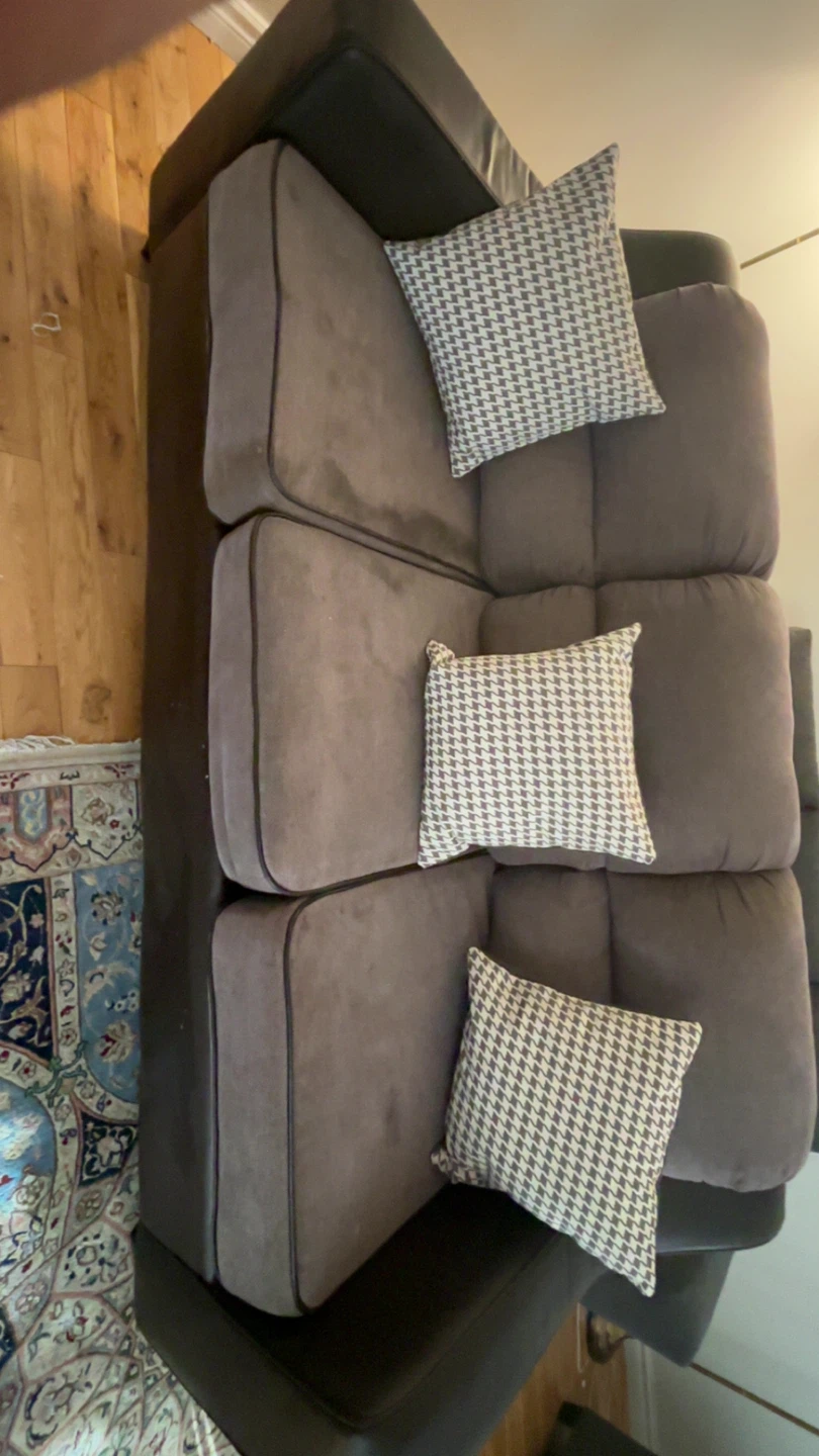 Brown & Grey Sectional Sofa - photo 4