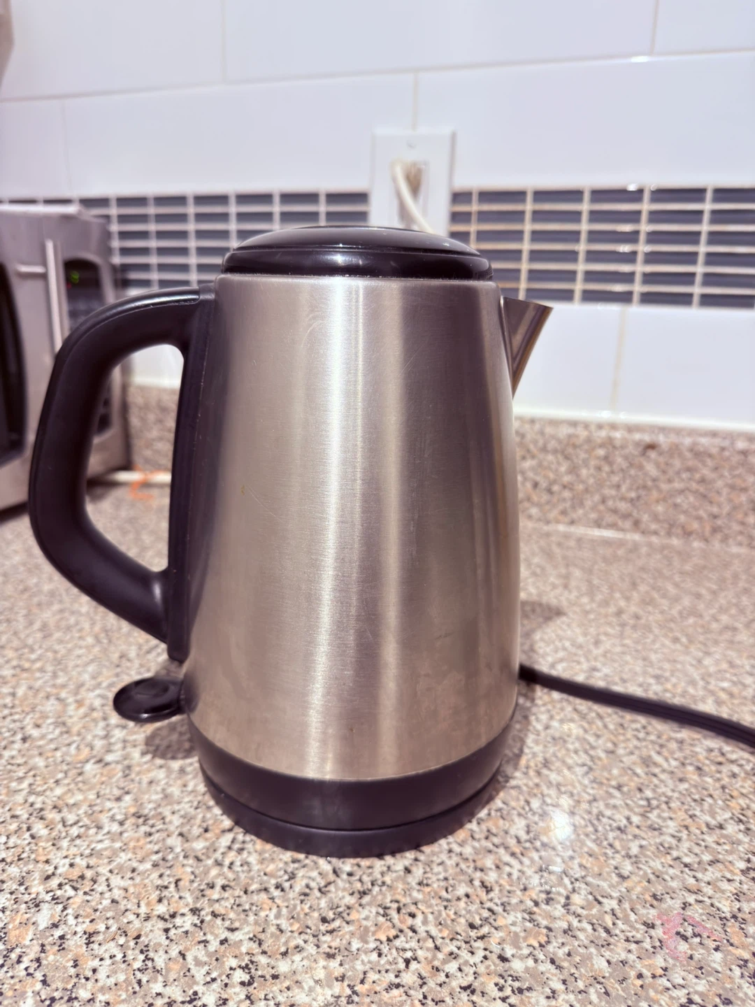 Stainless Steel Electric Kettle with Black Accents - photo 2