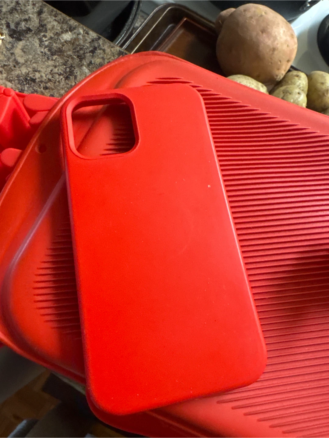 Red Silicone  OTOFLY  iPhone 12 Case
