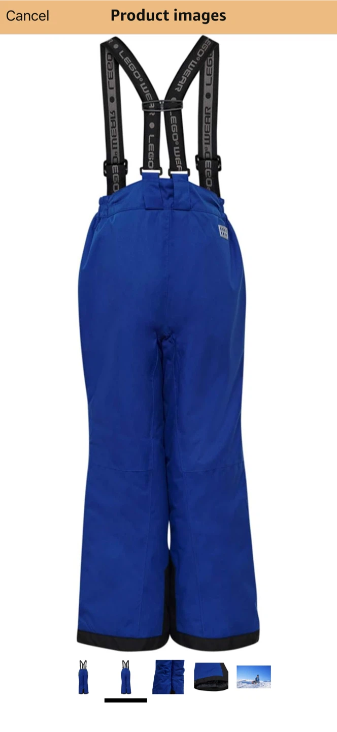 LEGO Wear Blue Snow Bib Ski Pants with Suspenders - photo 2