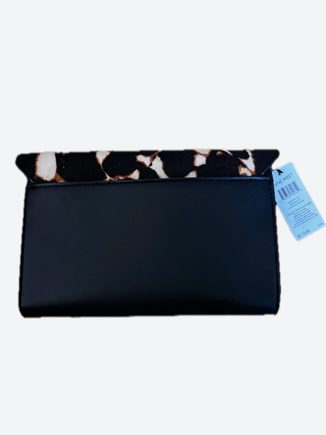 Nine West Clutch Bag - Cow Print & Black Leather - photo 2