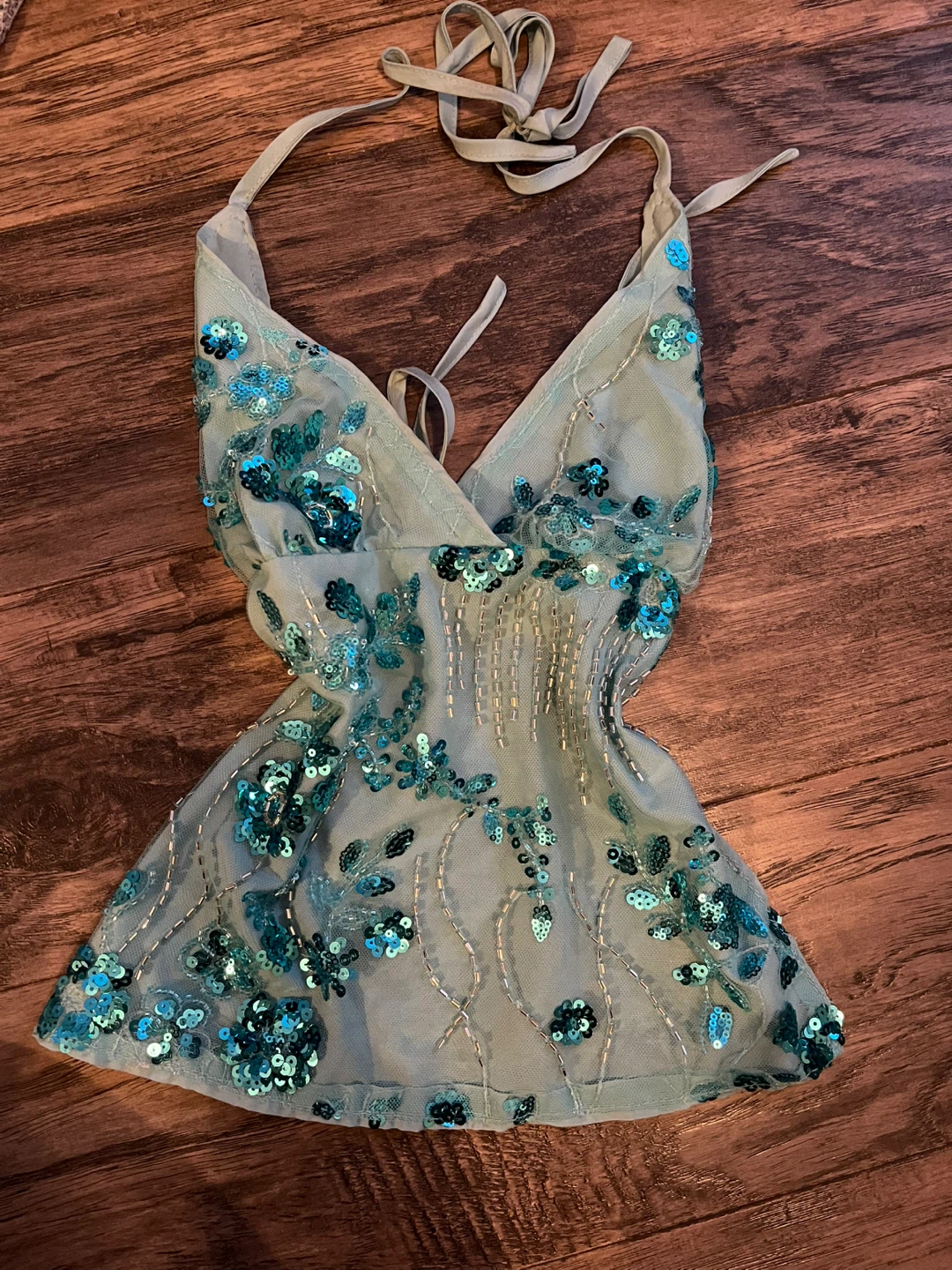 SHEIN Beaded Halter Top