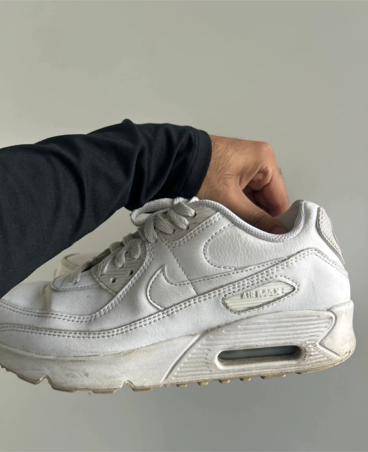Nike Air Max 90 White Leather Sneakers - photo 3