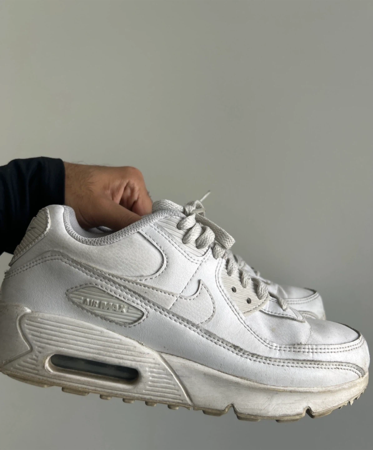 Nike Air Max 90 White Leather Sneakers - photo 2