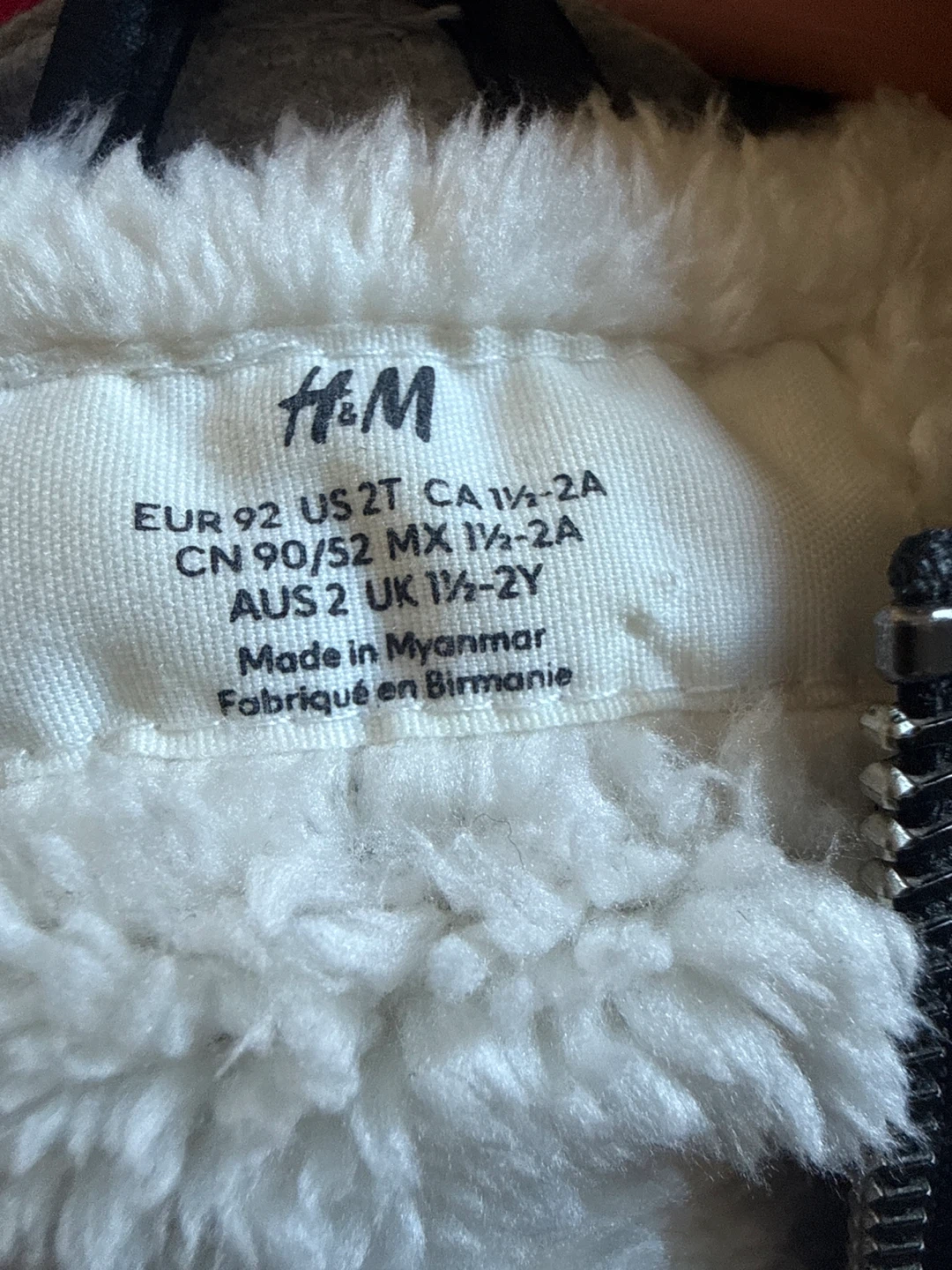 H&M Faux Leather Moto Jacket with Hood - Size 2T - photo 3