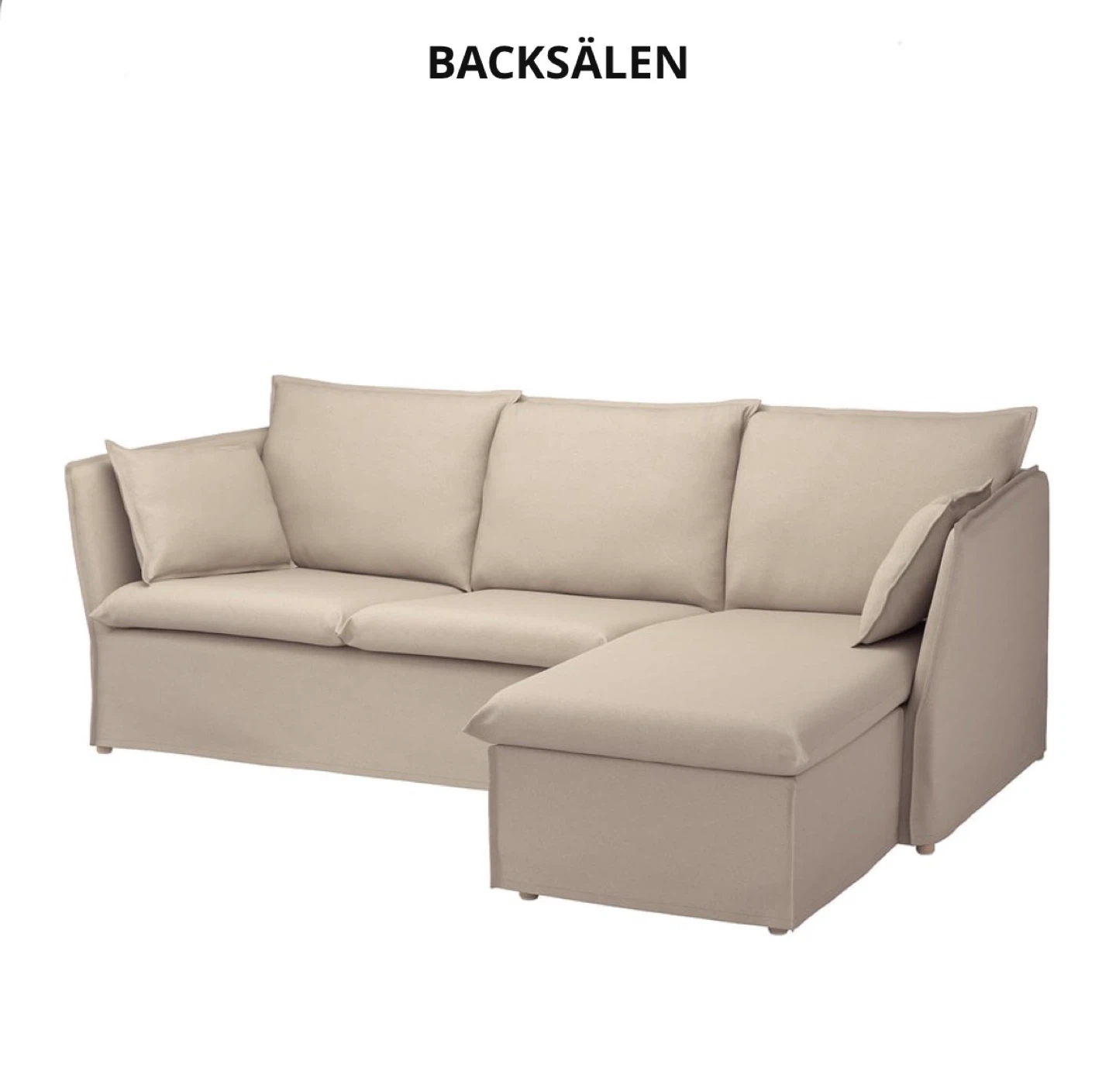 IKEA BACKSÄLEN Sectional Sofa with Storage - Beige