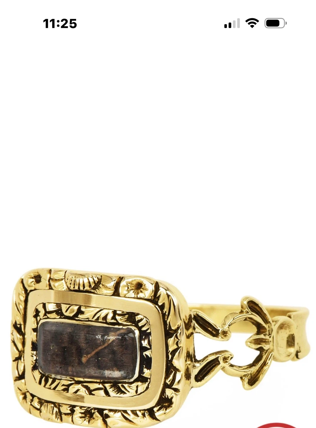 Antique 14k gold Georgian  Mourning Ring - photo 2