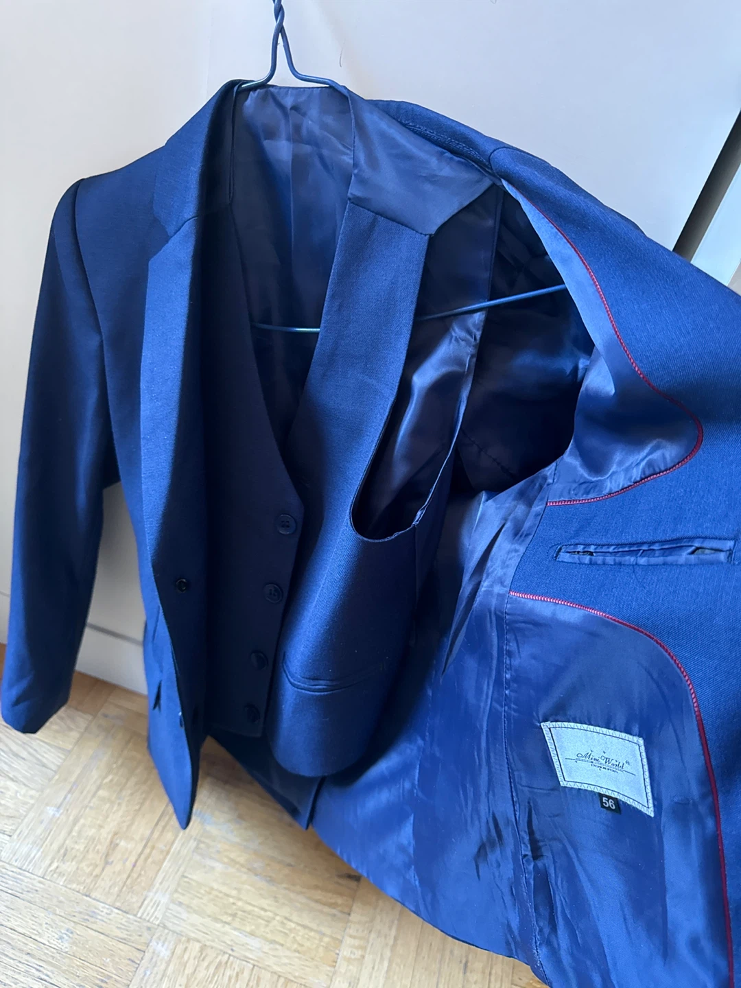 Mini World Blue Suit Vest and Blazer Set - photo 2